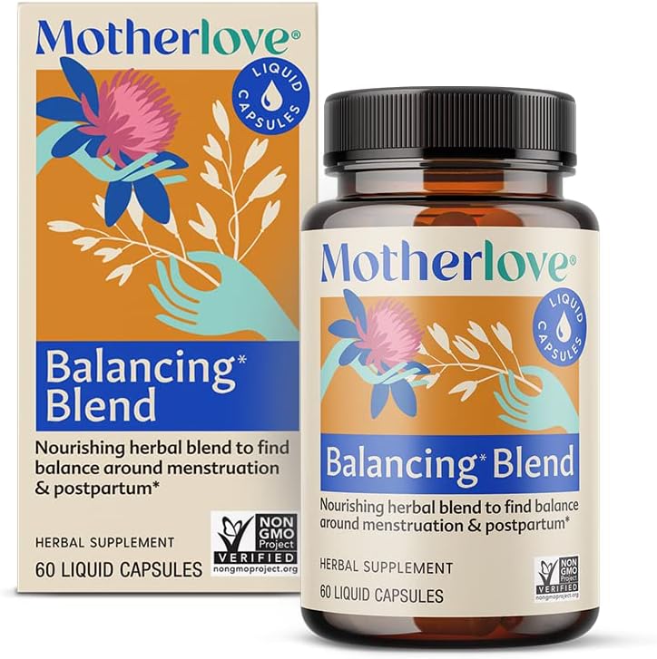 Motherlove Balancing Blend (60 vloeibare caps) Kruidensupplement voor periode & Postpartum Hormonal Health
