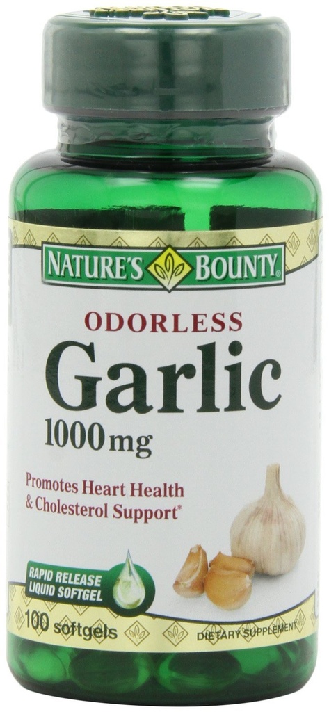 Nature's Bounty Knoflook Extract 1000 mg, 100 Rapid Release Softgels (verpakking van 6)