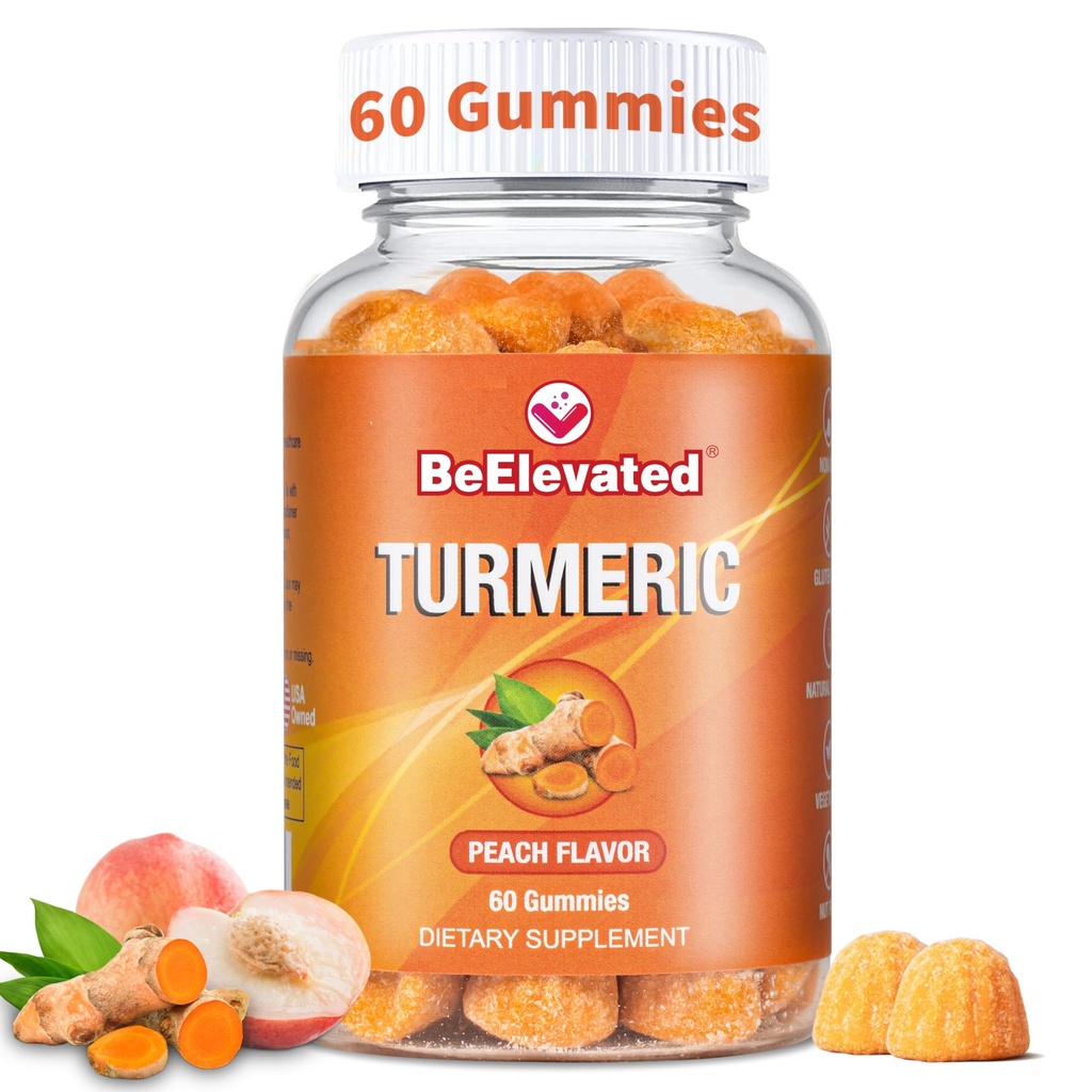 Curcumin Kurkuma Gummies Extra sterkte 2000mg 8:1 Extract Kurkuma supplement Gummies met zwarte peper & gember 