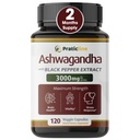 Ashwagandha Capsules 3,000 mg - 120 Vegan Cap Made with Organic Ashwagandha Powder and Root Extract. Gluten Free. Made in USA