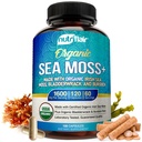 NutriFlair Organic Sea Moss 1600mg, 120 Capsules Plus Bladderwrak & Burdock - Prebiotic Super Food - Immune System & Digestief Health - Thyroid, Healthy Skin, Keto Detox, Gut