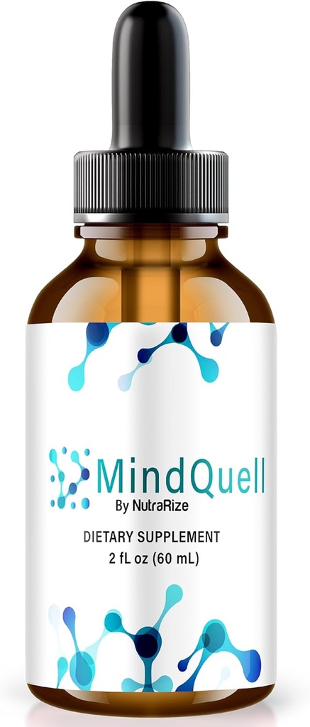 NutraRize MindQuell Drops, All-Natural Support Formula, Premium supplement voor ondersteuning Focus en concentratie, Officiële Mind Quell Gotas Review (30 Servings)