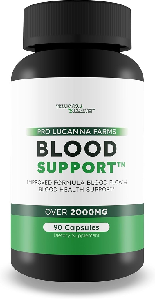 Pro Lucanna Farms Blood Support - Formule améliorée Supplément de flux sanguin et sucre Santé Blood Health Support - Pills de flux sanguin - Supplément de circulation sanguine - Supplément de soutien du glucose Pills de sang