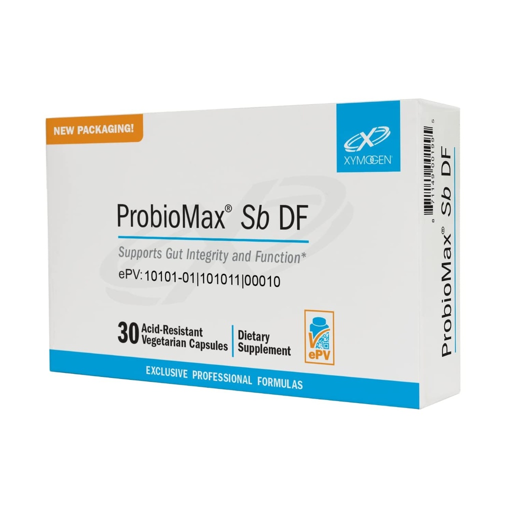 XYMOGEN ProbioMax Sb 35B - 35 Miljard CFU Probiotisch Supplement met Lactobacillus & Bifidobacterium lactis HN019 - Probiotica voor spijsverteringsgezondheid - Voormalig ProbioMax Sb DF (30 capsules)