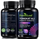 Tongkat Ali en Fadogia Agrestis voor mannen Supplement w/BioPerine - Tonkat-Ali Max Sterkte 200:1 Extract - Lange Jack Tongkat-ali voor mannen - Spiergroei, prestaties en energie - 120 poedercapsules