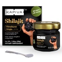 Kapiva 100% pur Himalayan Shilajit résine(30gm), haute puissance pour les hommes et les femmes. 120 portions de 250mg.80+ Trace Minerals, jusqu'à 70% acide fulvic.