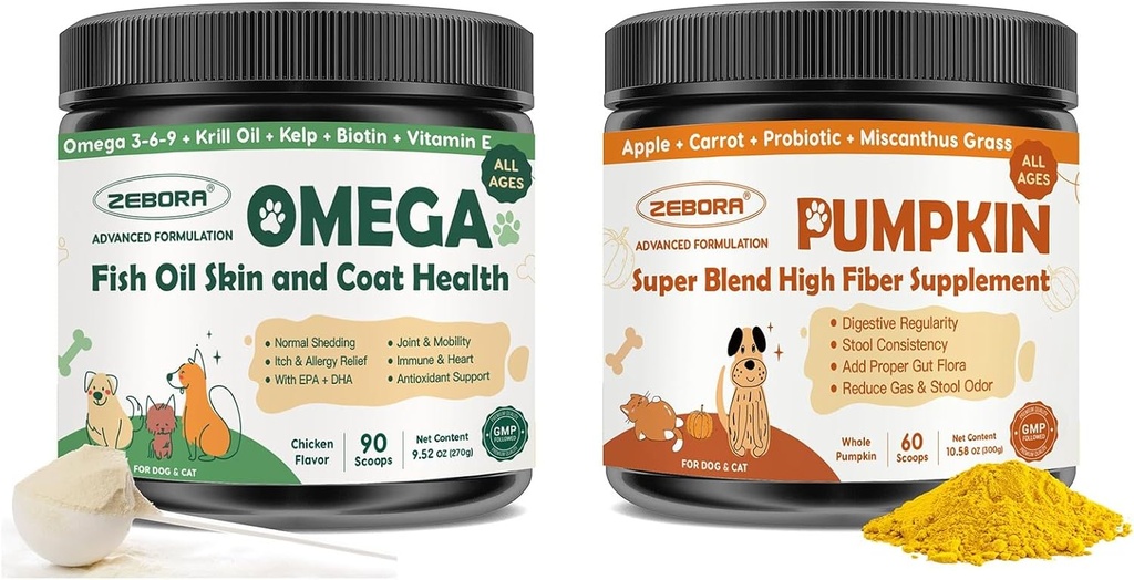 ZEBORA Pompoen voor Honden, Omega 3 Visolie voor Honden