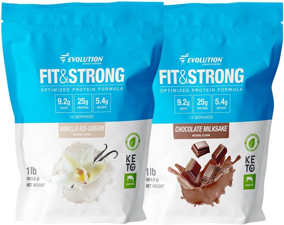 Evolution Advance Nutrition Fit & Strong - Pure Wei Proteine Powder with BCAA, Natural Flavor 