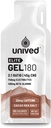 Unived Elite Gel 180-2:1 Ratio of Simple & Complex Carbs with Beta Alanine & Essential Electrolytes - for Endurance Atletes Runners & Cyclists -180kcal - Cocoa Sea Salt - 50mg Cafeïne - Pack of 6