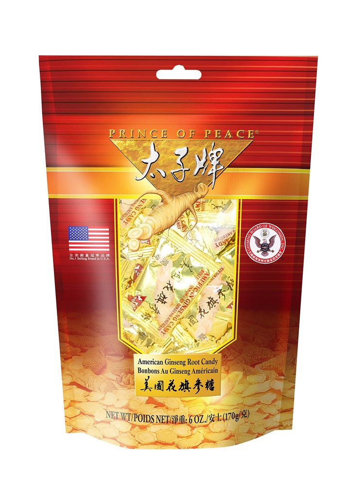 Prins van de Vrede American Ginseng Root Candy (6oz)