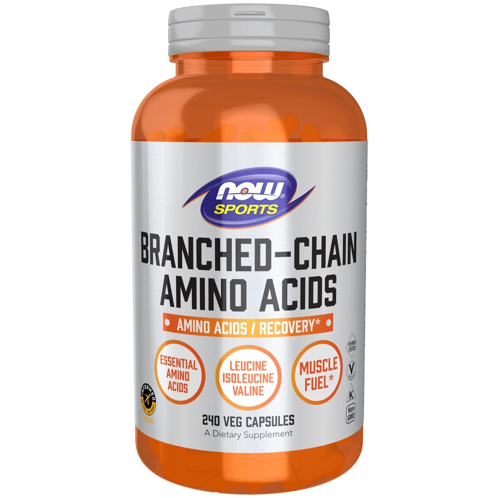 NU Foods Sports Nutrition, vertakte keten Aminozuren, met Leucine, Isoleucine en Valine, 240 Veg Capsules