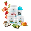 Yes You Can! Detox Plus Kit, Dagelijkse reiniging Pure Fiber Maaltijd Vervanging, Drink Mix, Shake Booster en Supplement, Body Cleanse Kit voor vrouwen, Dagelijkse systeemreiniging - Aardbei, Aloë Vera Mango
