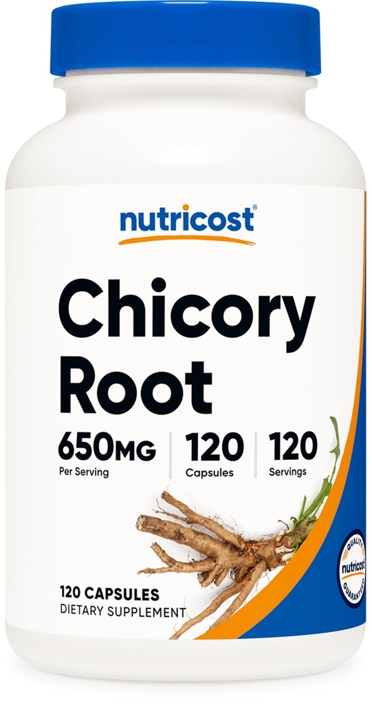 Nutricost Chicory Root 650mg Par Capsule - 120 Capsules à base végétale, non-OGM, sans gluten