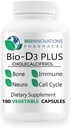 Bio-D3 Plus Boron Vitamin K2 Magnesium & Zinc-Supports Cardiovascular Nerves Muscles Bone Teeth Gums Immune Health Tissue Repair Balance Hormones Metabolism 180 Vegan caps
