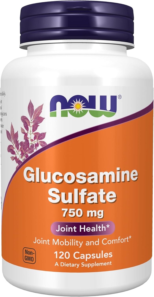 NOW Foods Supplements, Glucosamine Sulfate 750 mg, met UL Dietary Supplement Certification, 120 Veg Capsules