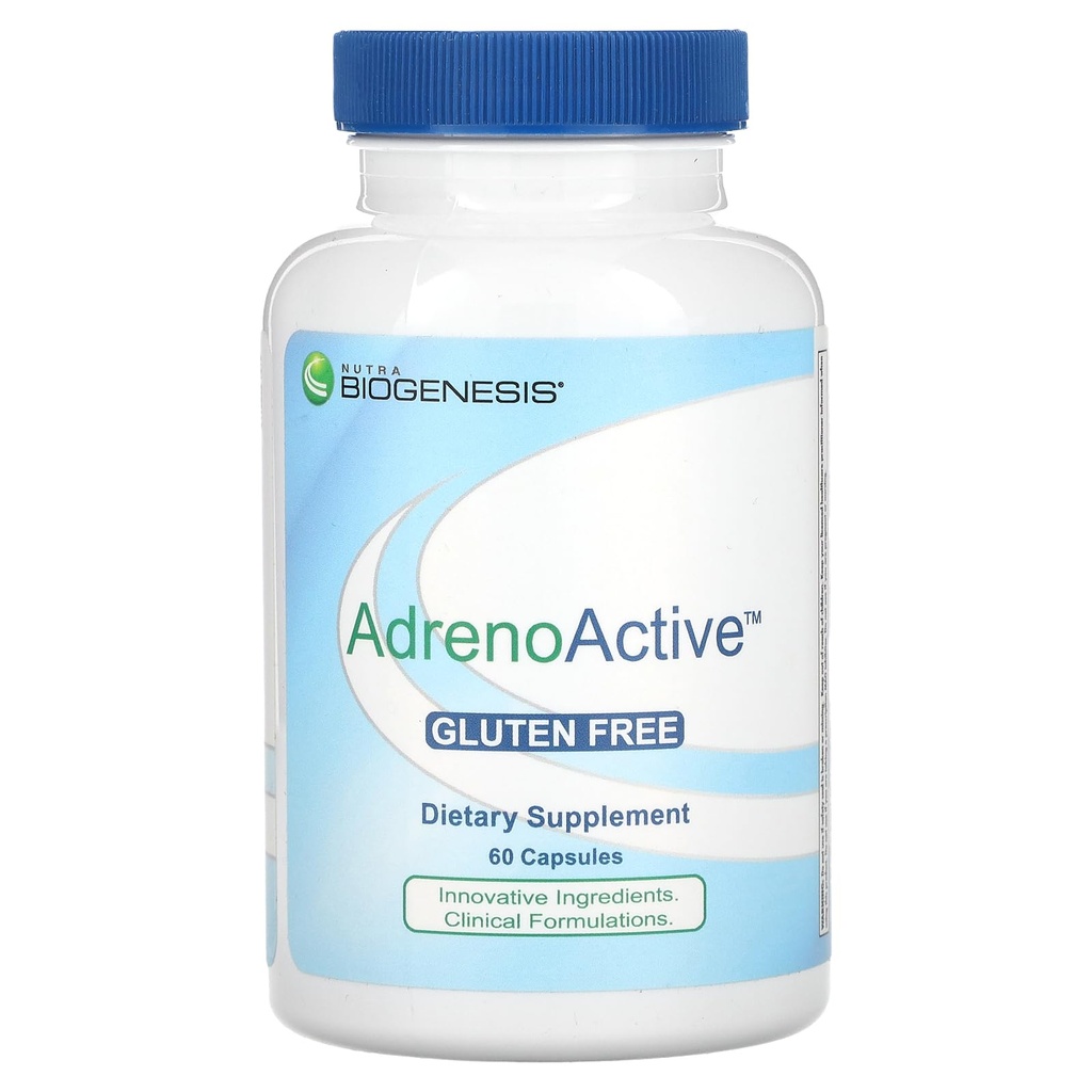 Nutra BioGenesis AdrenoActive - Helpt ondersteuning gezonde stress respons - Glutenvrij - 60 capsules