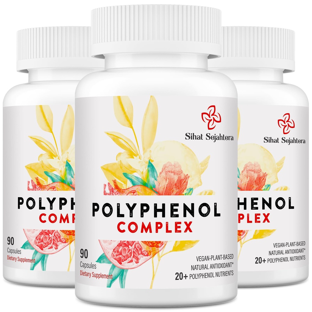 67.500 MG Polyfenolen Supplement - Krachtige Antioxidanten & Polyfenol voor Leeftijdsverdediging, Polyfenol Superfood, Quercetin, Resveratrol, Groene Thee, Plant-Based & Energy, Immune Support, 270 Capsules