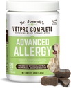 VetPro Geavanceerde Allergie en Itch Ondersteuning voor honden - Ondersteunt seizoensallergieën, Itchy Skin, & Immunity - Verbeterd met zalmolie, Probiotica & Colostrum voor allergieën, Immune Support, & Gut Health