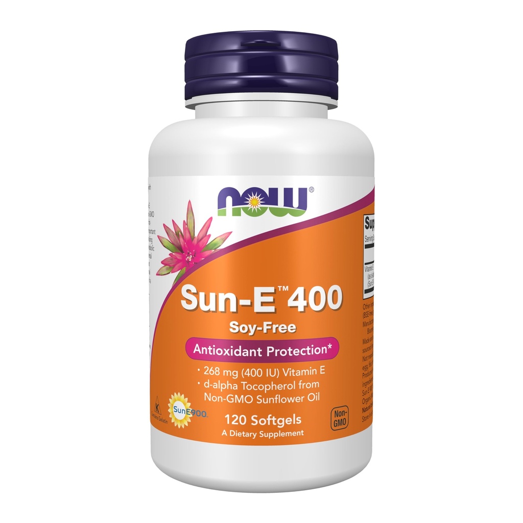 NOW Foods Supplements, Sun-ETM 400 IE met d-alfa Tocoferol van Non-GMO Zonnebloemolie, 120 Softgels