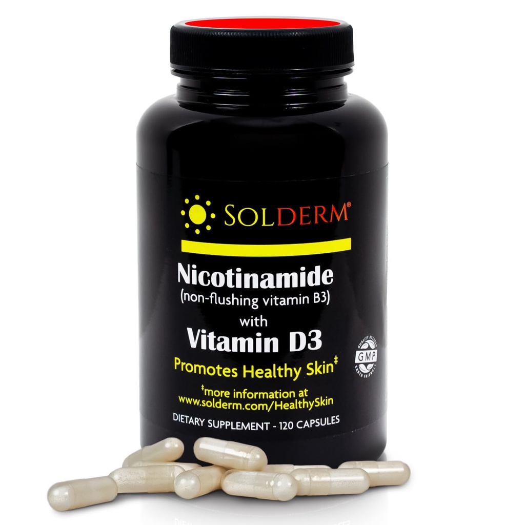 Nicotinamide niet-opvliegende vitamine B3 en D3 supplement 