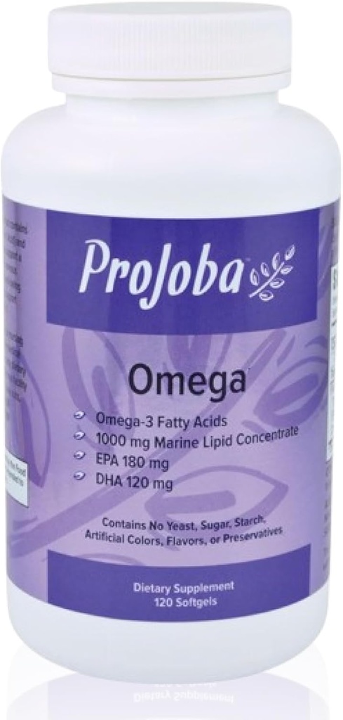 Youngevity Projoba OmegaTM - 1000 mg Omega-3 - High-Potency - 180 EPA & 120 DHA ter bevordering van Brain and Heart Health -120 Softgels (pack of 2)