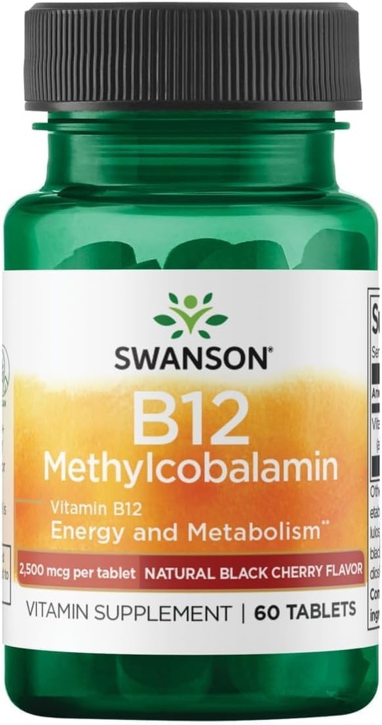 Swanson Methylcobalamine Hoge Absorptie Vitamine B-12 2,5 Milligrammen 60 Tabs