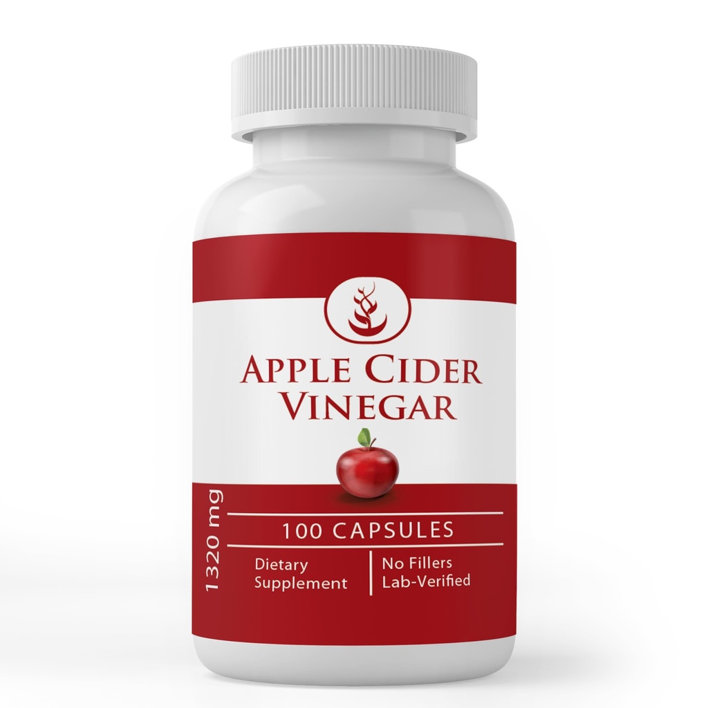 Pure originele ingrediënten Apple Cider Vinegar, (100 capsules) Altijd zuiver, Geen additieven of fillers, Lab geverifieerd