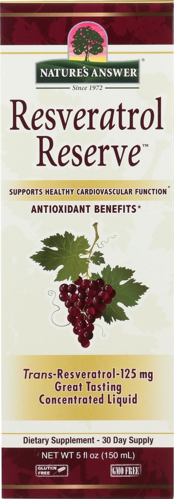 Nature's Antwoord Alcohol-vrije Resveratrol Reserve 5oz overtollig Liquid 