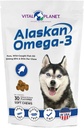 Vital Planet - Alaskan Omega-3 Zachte Kauwen voor honden, Wild Alaska Visolie 