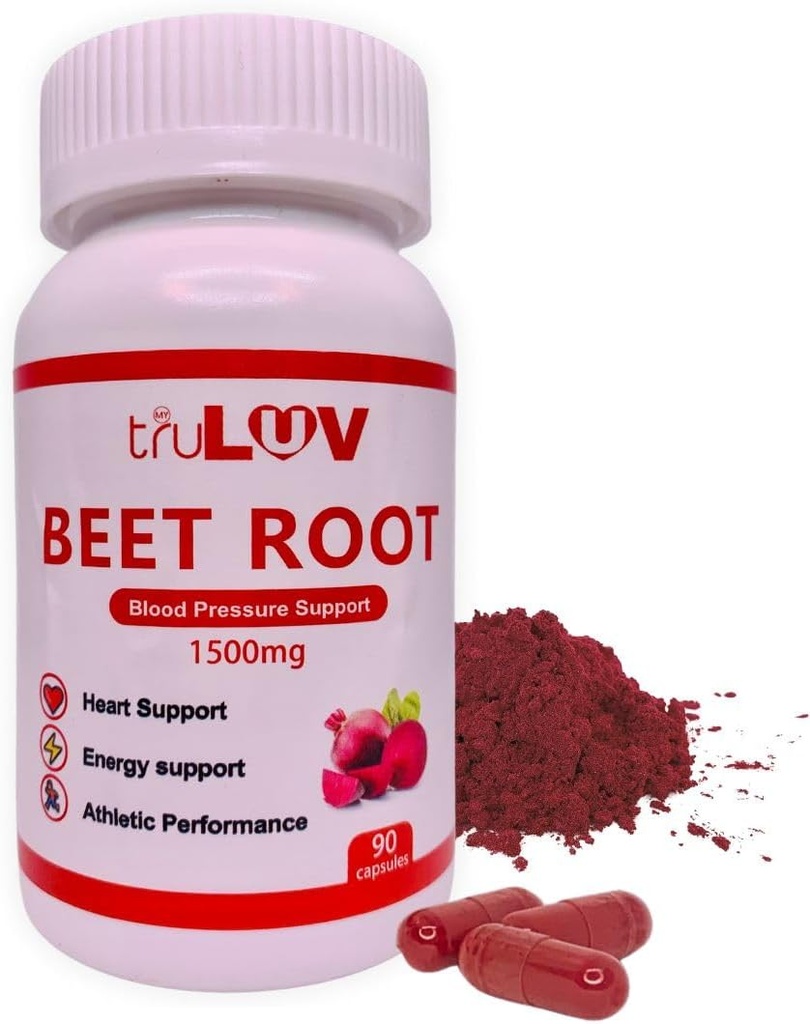 Beetwortel Capsules 1500mg, 90 Telling Ondersteunt Gezondheid