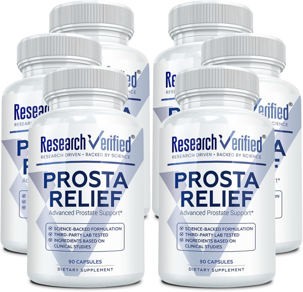 Recherche Vérifié Prosta Relief - Saw Palmetto et Bioperine - Santé de la prostate, de la vésicule et de l'urine, conduite et performance - Pure Natural, 90 Capsules (paquet de 6)