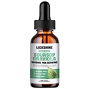1 Packs 3000MG Sousop Graviola Liquid Drop for cell Support & Regeneration, lmmune, Gut, Antioxidant, Mood, Relax, Lever en Slaap Zzz - Sursop Graviola Leaf Extract, Sea Moss, Turmeric - 2Fl Oz