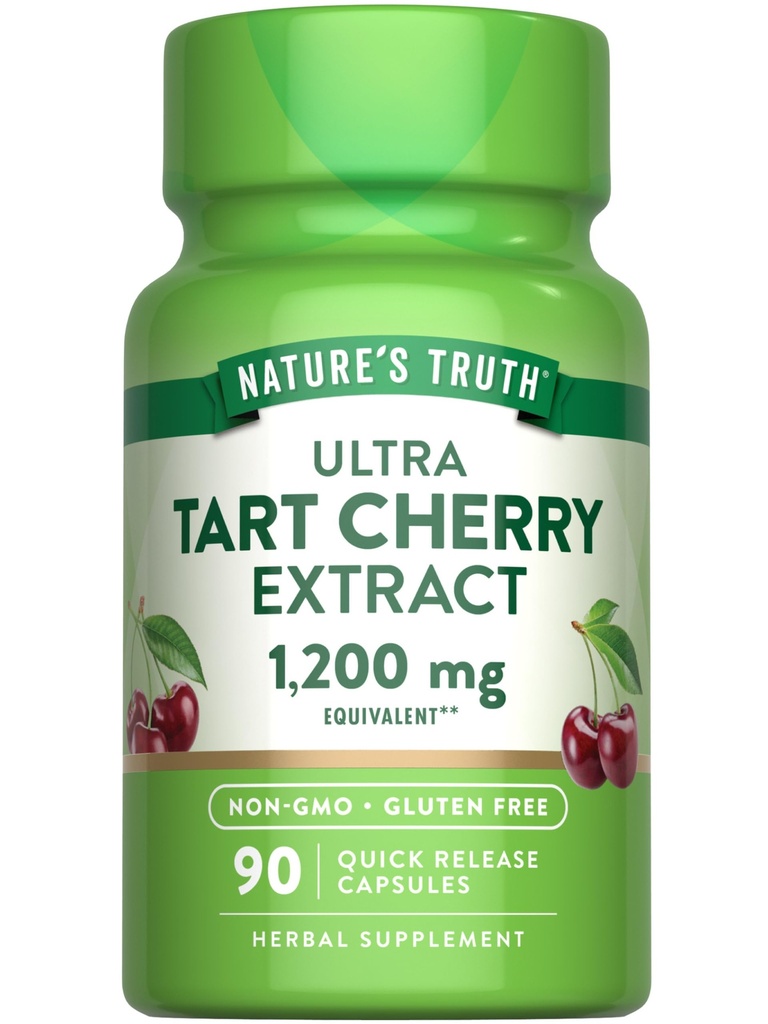 La vérité de la nature Tart Capsules d'extrait de cerise $ 1200 mg $ 90 Compte $ Supplément sans OGM et sans gluten