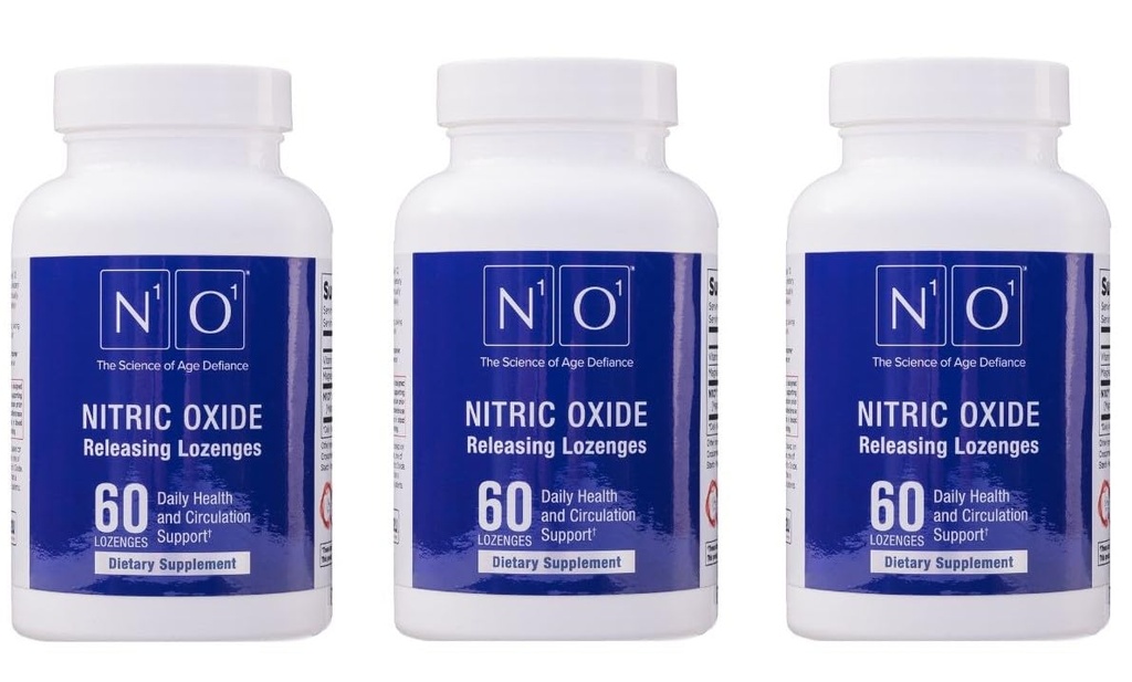 N1O1 Nitrik Oxide Lozen voor Hartgezondheidsondersteuning - Dieetsupplement voor Bloedstroom, Oxidatie en Bloeddruk - 180 Tel.