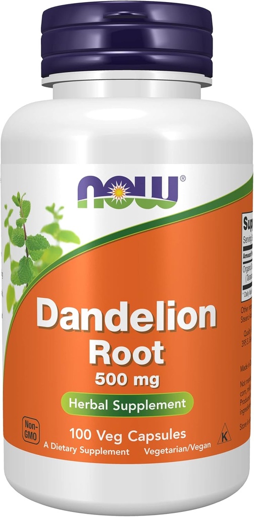 NOW Foods Paardenbloem Root 500 mg Caps, 2 pk