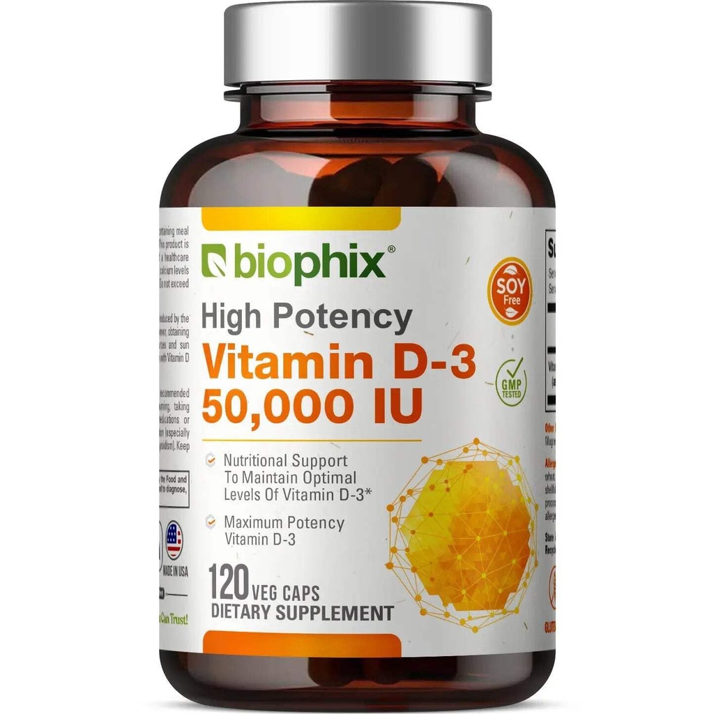 biophix Vitamine D-3 10000 IE High-Potency 120 Softgels - High-Potency Non-GMO Soy-Free ondersteunt sterke botten Immune Health