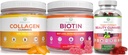 Purify Life Marine Collageen, Biotin, & Vegan Collageen Bundle, Gummies for Hair Skin and Nails (Bulk - 90 Kauwen), Joint Care Vitamine, Immune Support, Beauty, Detox & Cleanse, Vervang Capsules, Pillen