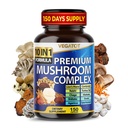 10 in 1 High Strength Mushroom Supplement - Lions Mane, Cordyceps, Reishi - Hersensupplementen voor geheugen en focus ** 5-maand levering