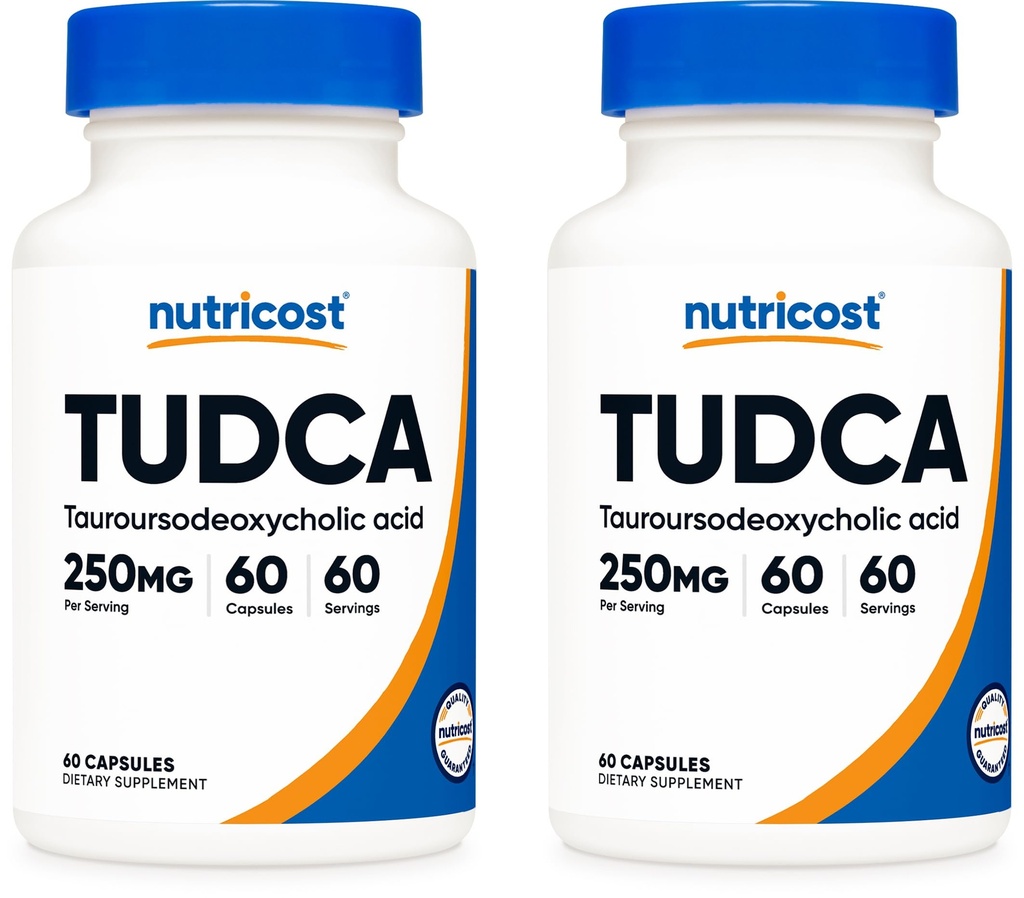 Nutricost Tudca 250 mg, 60 capsules (2 flessen)