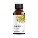 THORNE - Vitamin K2 Liquid (1 mg per druppel) - Geconcentreerde vitamine K2 Supplement voor hart- en botondersteuning* - Gluten, zuivel en sojavrije - 1 Fl Oz