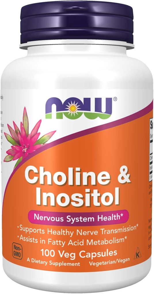 Choline & Inositol, 500 mg, 100 Caps by Now Foods (verpakking van 6)