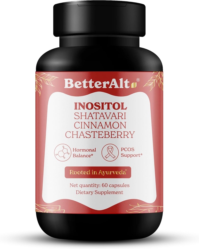 Meilleur complexe d'inositol Alt Supporte le soutien du cycle et la santé hormonale Shatavari, Black Cohosh, Chaste Berry, D-Chiro Inositol