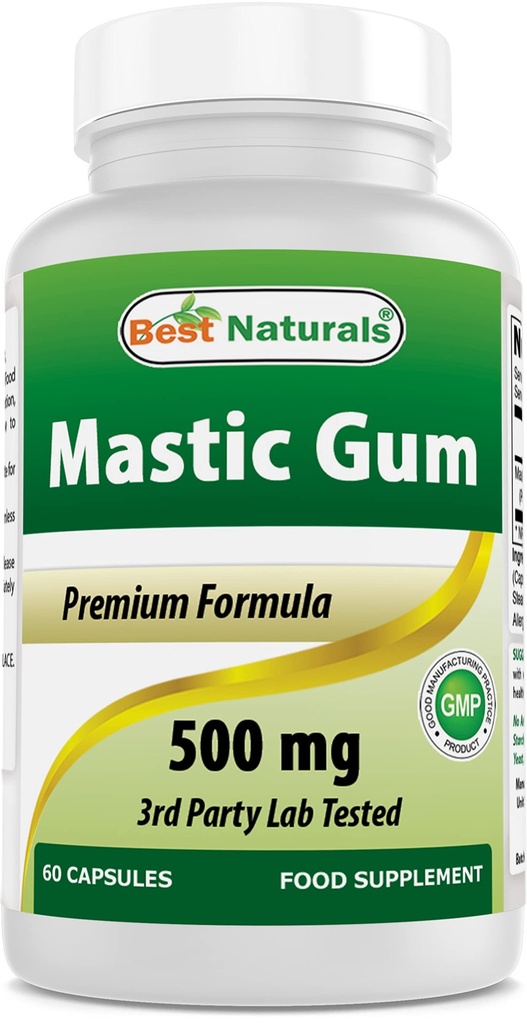 Meilleurs Gum Mastique Naturels 500 mg 60 Capsules