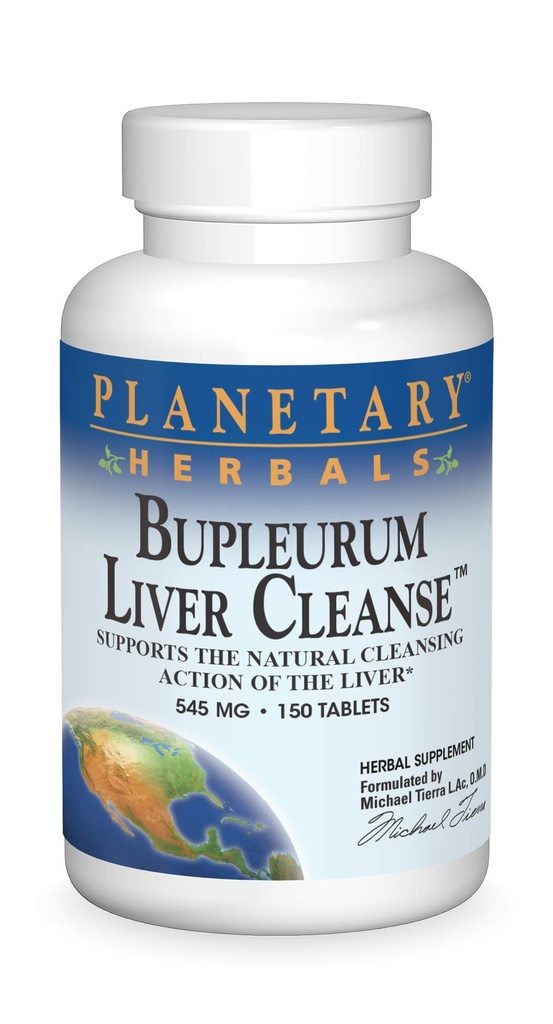 Planetaire kruiden Bupleurum Lever Reiniging, Ondersteunt de natuurlijke reiniging van de lever*, 545 mg - 150 tabletten