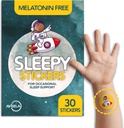AVEELA Sleepy Stickers Melatonine Gratis voor kinderen en volwassenen (30 Pack) Slaappatches voor kinderen, natuurlijke en suikervrije. Kalm Patch om beter te slapen