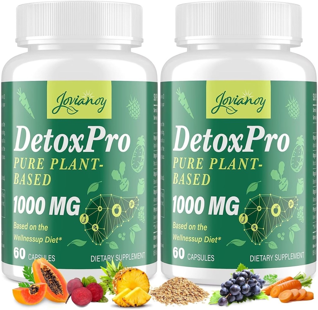 1000 MG Voorzichtige ontgifting, hoge potente, Gut Cleanse & Detox Capsules voor vrouwen en mannen, natuurlijke ontgifting, colon, lever, antioxidant & decompensative ondersteuning, 120 capsules