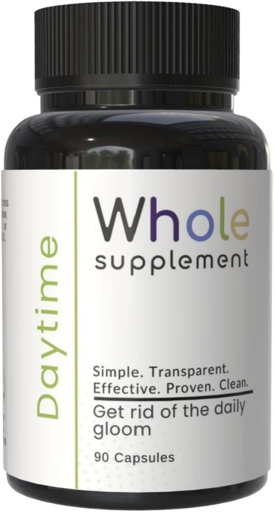 Overdag Nootrope Natuurlijke Dagelijkse Ondersteuning - Hersenhelderheid, Hersengezondheid, Focus, Mood en Energie - Leeuwen Mane, Ashwagandha, Zelfde, Passie Bloem 