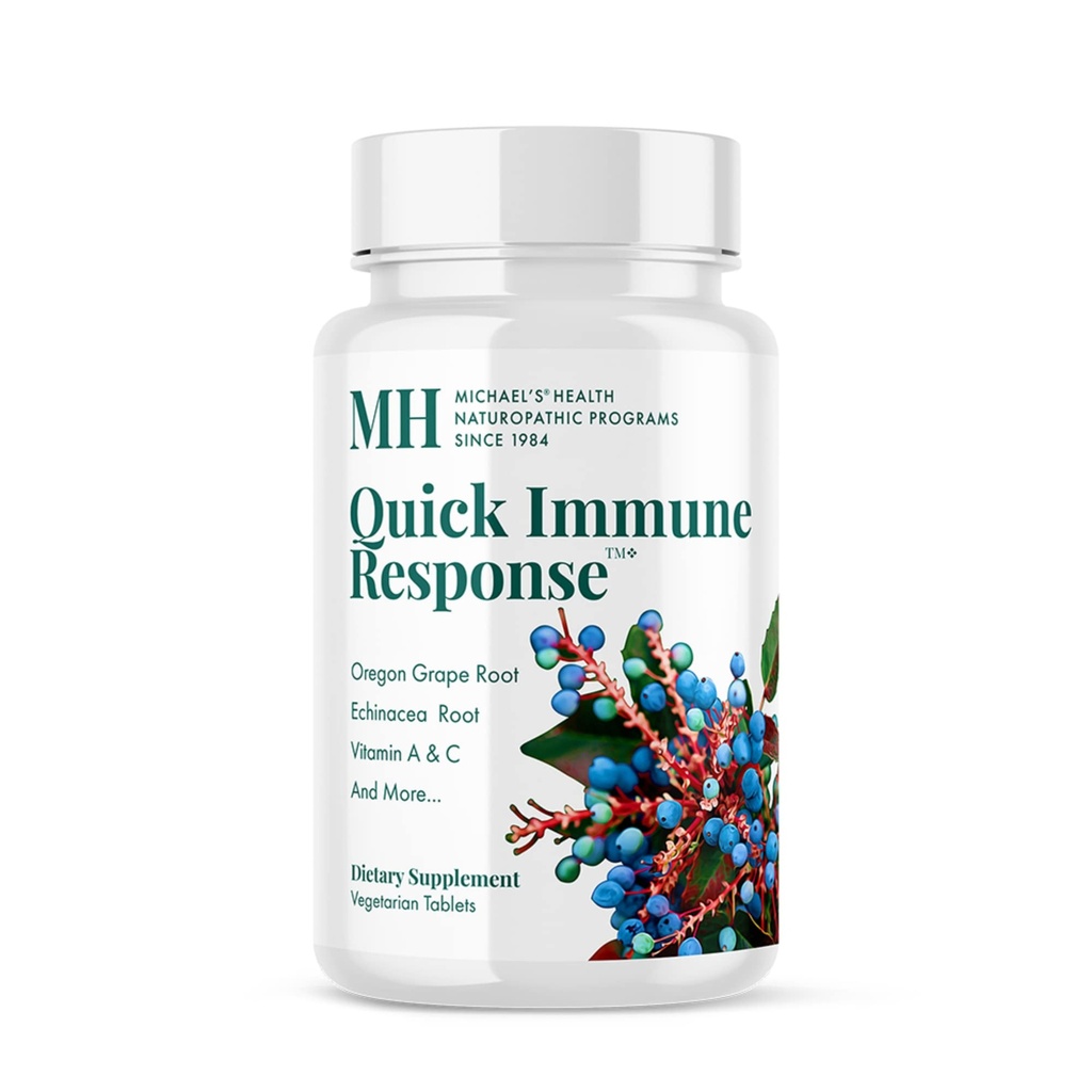Michael's Health Naturopathische Programma's Quick Immune Response - 60 Vegetarische Tablets - Immuun Systeem Ondersteuning - met Vitamine A, Vitamine C & Zink - 20 Servers