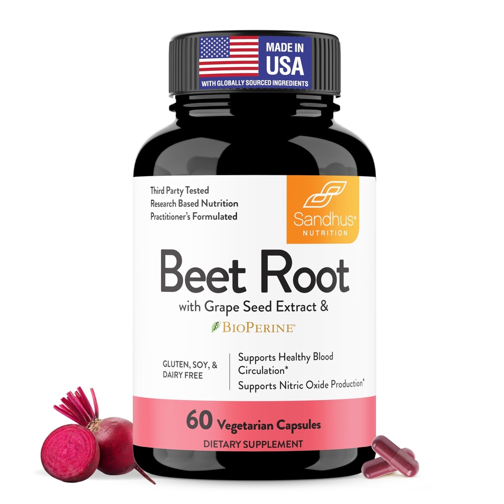 Sandhu's Beetwortelpoeder Capsules met Bioperine