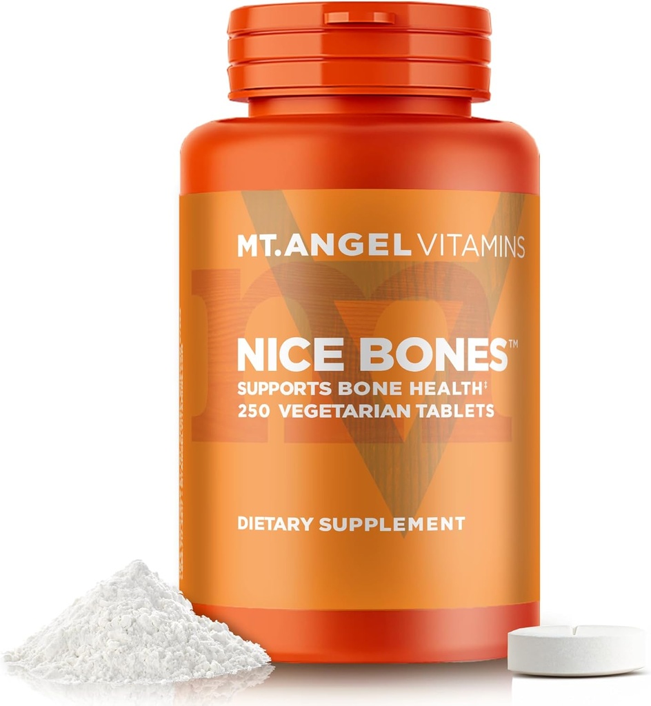 Mt. Vitamines Angel - Bons Nice, soutient la santé osseuse (250 comprimés végétariens)